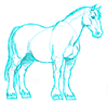 How to Draw a Clydesdale Horse