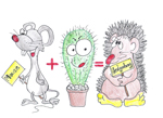 How to print a hedgehog, cactus, mouse on a T-shirt