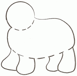 old english sheepdog drawing